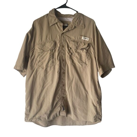Magellan Outdoors Large Mag Wick‎ Fish Gear Fishing Vented Short Sleeve Shirt - Picture 1 of 9
